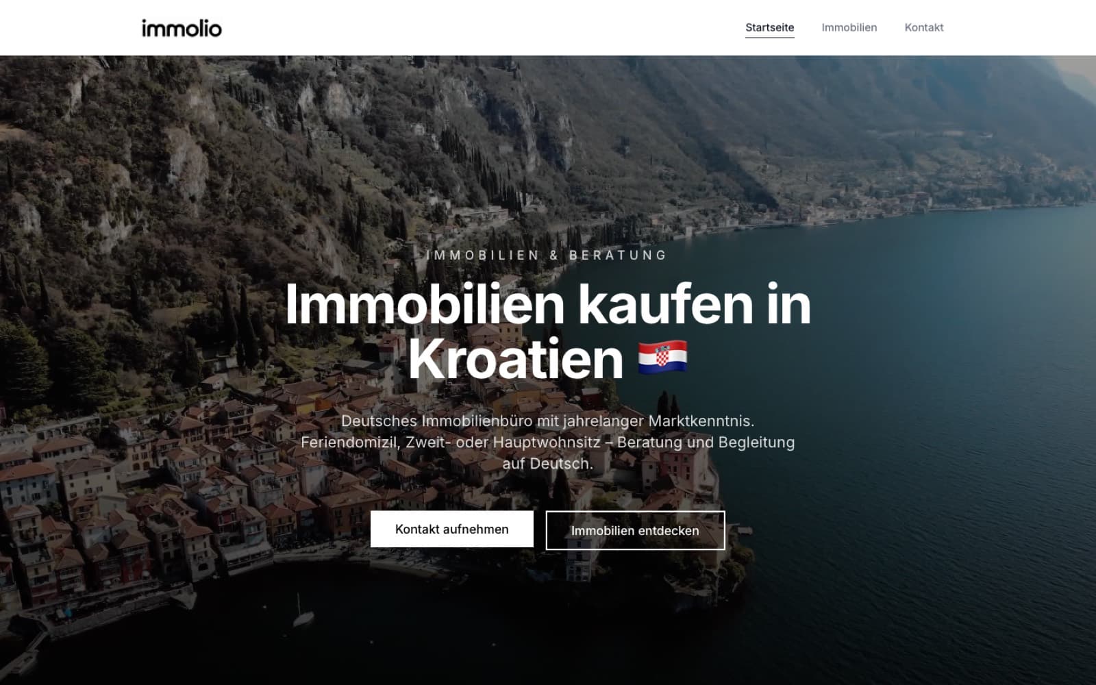 Startseite von immolio.com