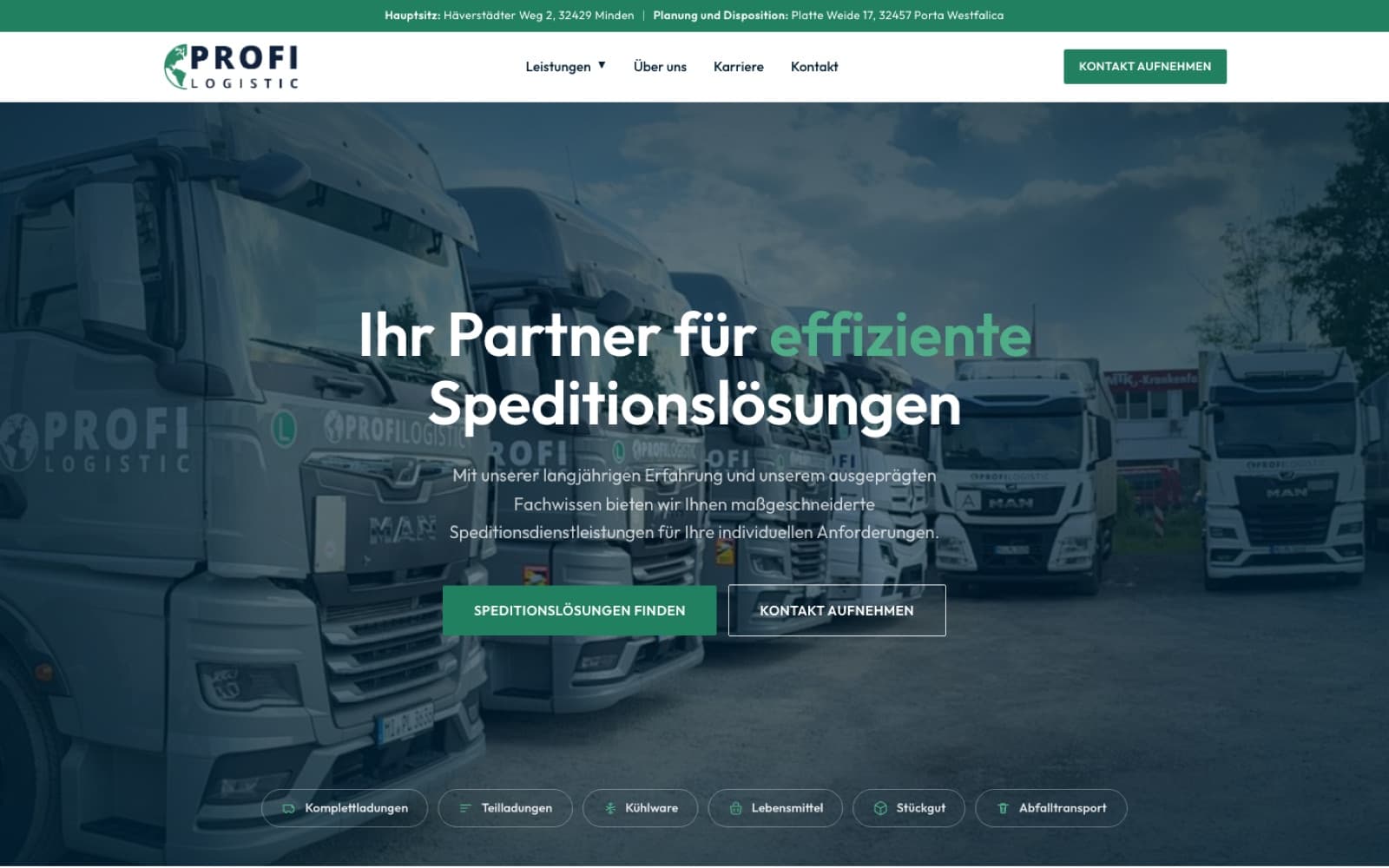 Startseite von profi-logistic.de